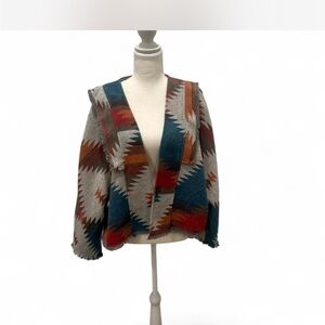 Geometric Patterned Women's Poncho